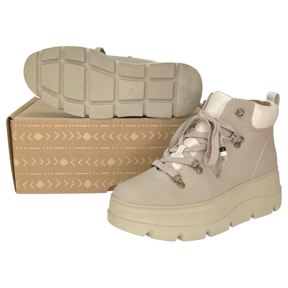 Zodiac Billie Tan Pebbled Faux Leather Lug Sole Womens Sneakers Size 9.5M - Picture 11 of 13